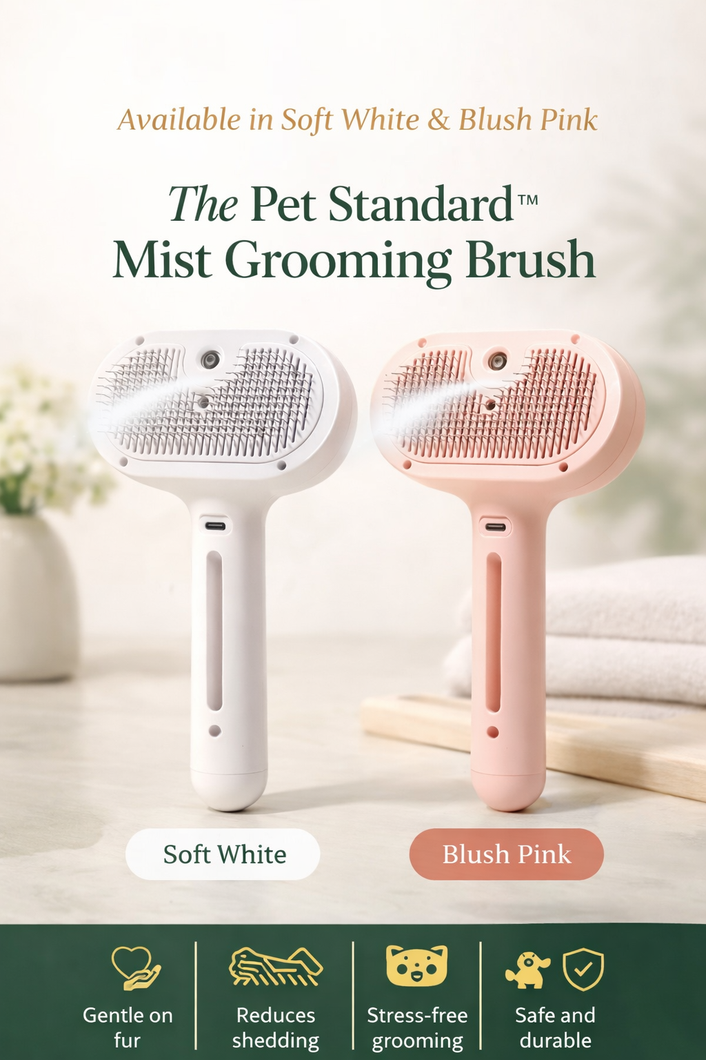 The Pet Standard™ Mist Grooming Brush